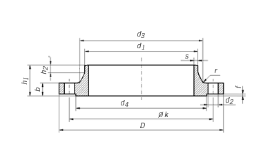 Фланцы нержавеющие плоские AISI304 DIN 2631 PN6