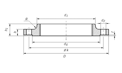 Фланцы нержавеющие плоские AISI304 DIN 2566 PN10 / PN16