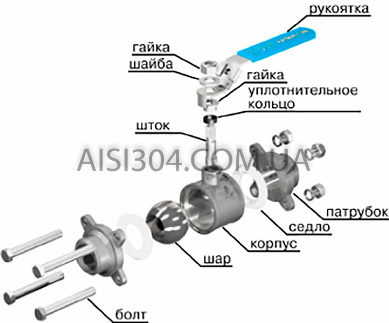 kran sharoviy trehsostavnoy aisi304 05